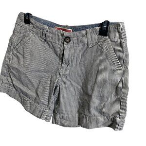Gap Jeans Womens Striped Shorts Size 2 Blue/White Casual Cotton